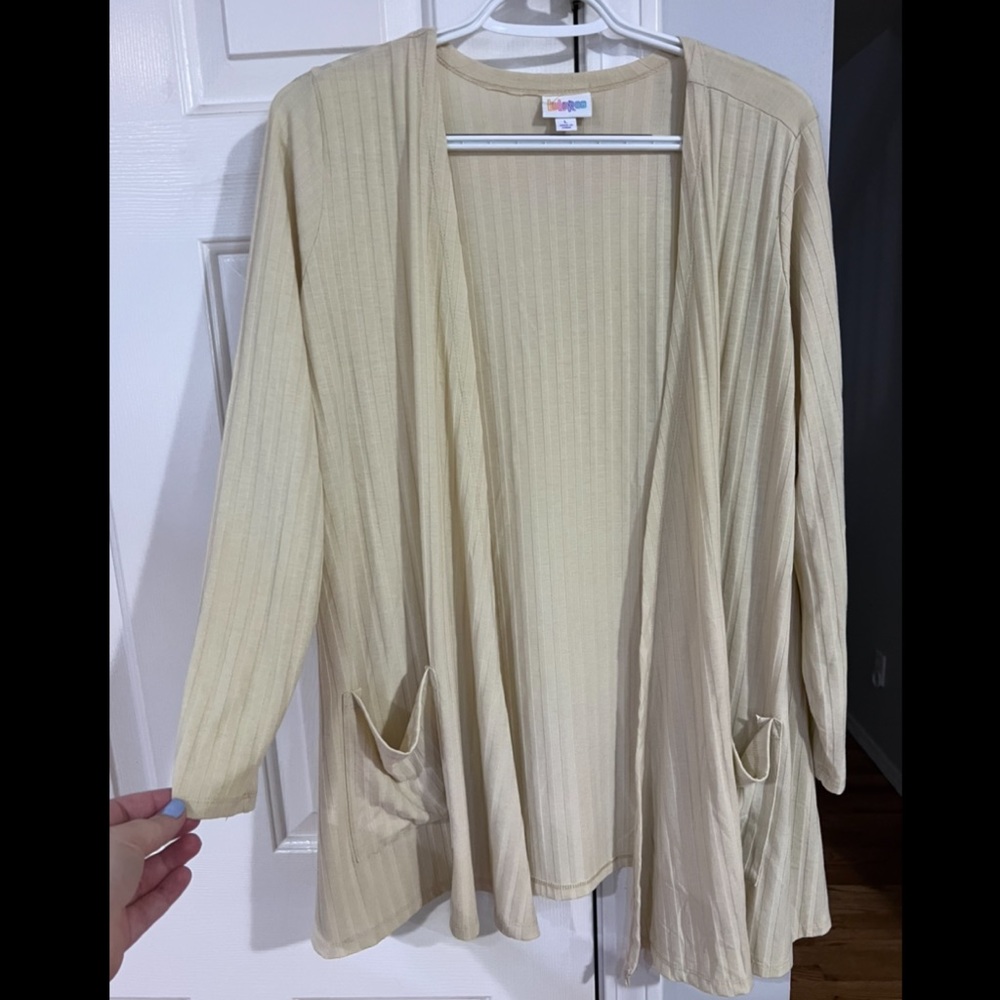 NWOT Yellow Large Lularoe cardigan